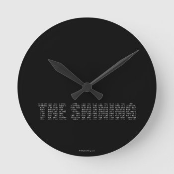 The Shining Round Clock by stephenKing at Zazzle