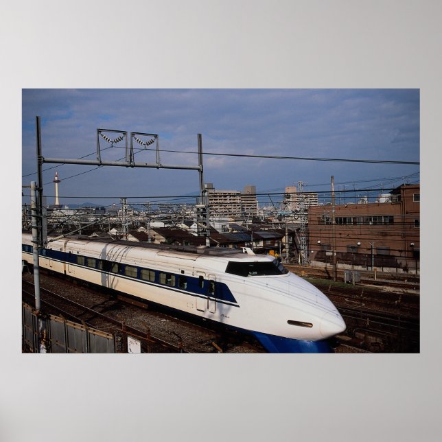 The Shinkansen or Bullet Train, Kyoto, Japan Poster (Front)