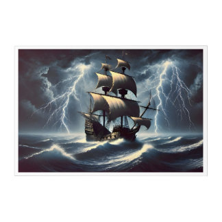 The Ship and the Storm Acrylic Print