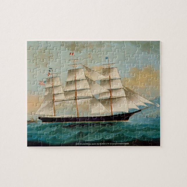 The Ship Fleetwing, Hong Kong Bay Jigsaw Puzzle (Horizontal)