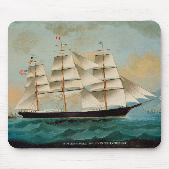 The Ship Fleetwing, Hong Kong Bay Mouse Pad (Front)