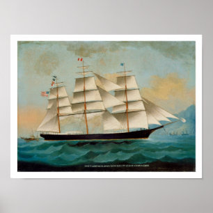 The Ship Fleetwing, Hong Kong Bay Poster