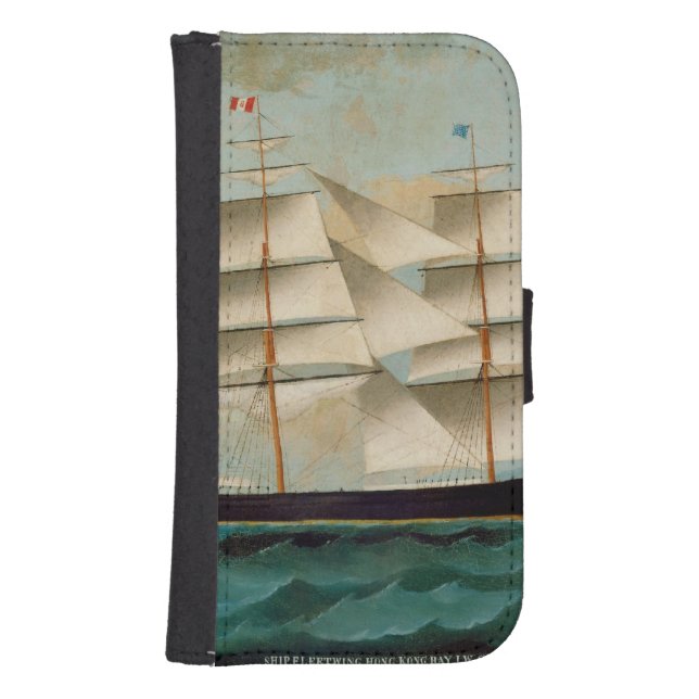 The Ship Fleetwing, Hong Kong Bay Samsung Galaxy Wallet Case (Front)