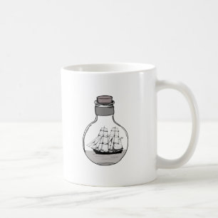The ship in the glass bulb coffee mug