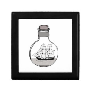 The ship in the glass bulb gift box