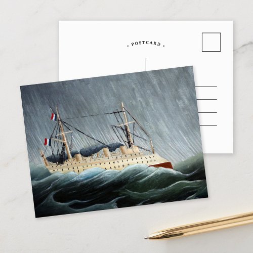 The Ship in the Tempest  Henri Rousseau Postcard