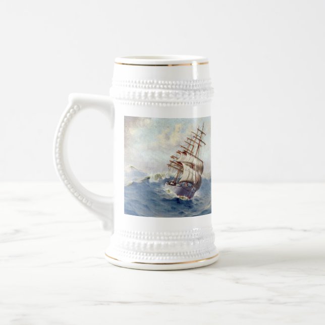 The Ship Portpatrick 1900s Beer Stein (Left)