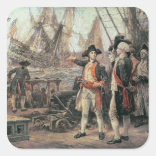 The ship that sank the Victory, 1779 Square Sticker