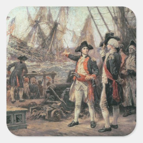 The ship that sank the Victory 1779 Square Sticker