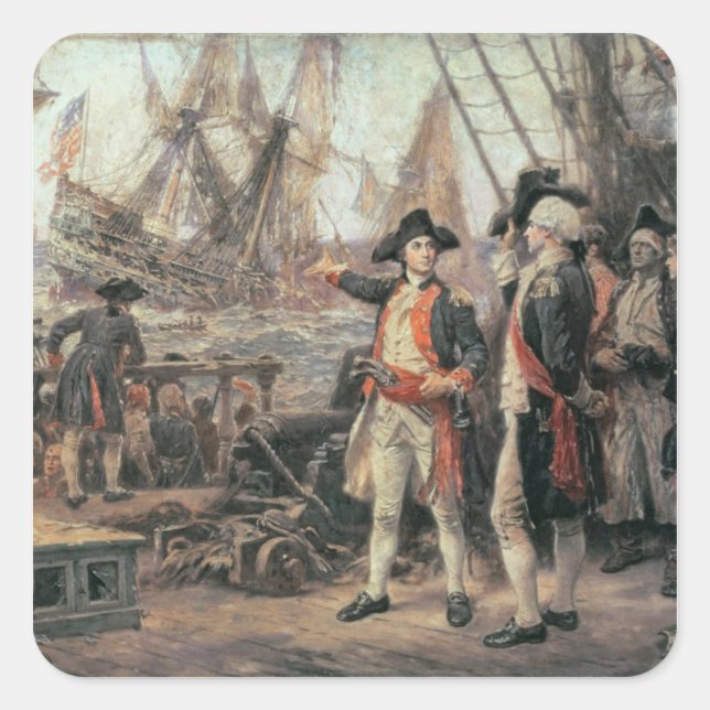 The ship that sank the Victory, 1779 Square Sticker (Front)