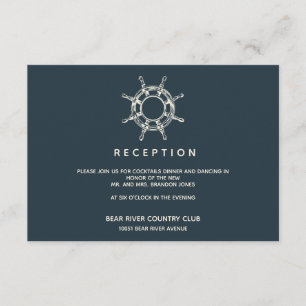 The Ship's wheel Wedding Reception Enclosure Card