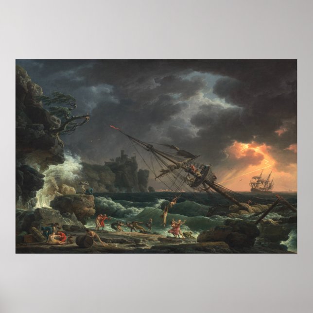 The Shipwreck - Claude-Joseph Vernet Fine Art Poster (Front)