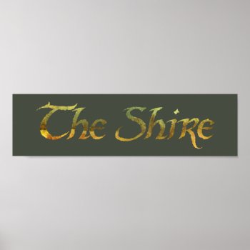 The Shire™ Name Textured Poster by thehobbit at Zazzle