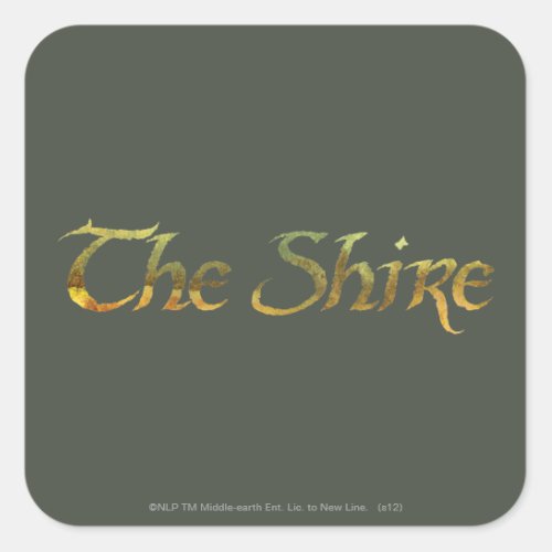 THE SHIRE Name Textured Square Sticker