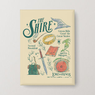 THE SHIRE™ Watercolor Collage Graphic Button
