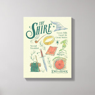 THE SHIRE™ Watercolor Collage Graphic Canvas Print