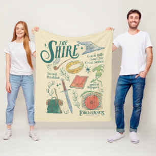 THE SHIRE™ Watercolor Collage Graphic Fleece Blanket