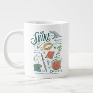 THE SHIRE™ Watercolor Collage Graphic Giant Coffee Mug