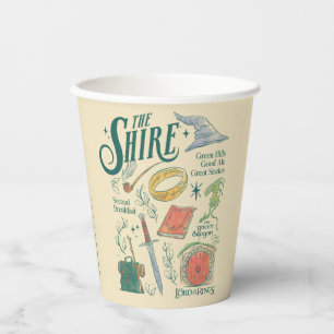 THE SHIRE™ Watercolor Collage Graphic Paper Cups