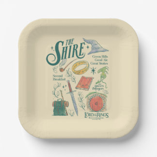 THE SHIRE™ Watercolor Collage Graphic Paper Plates