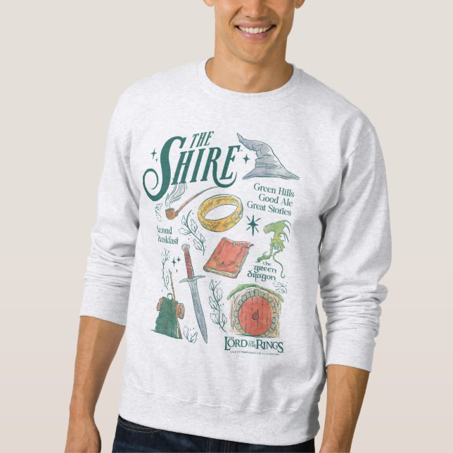 THE SHIRE™ Watercolor Collage Graphic Sweatshirt (Front)