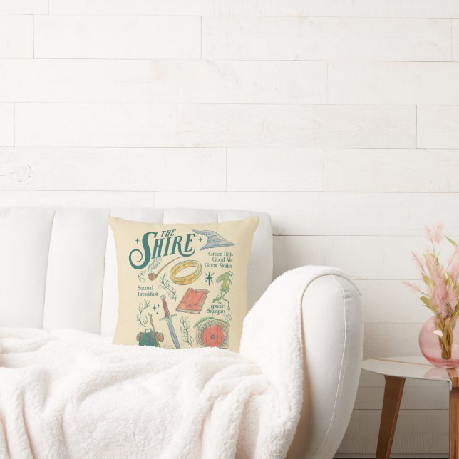 THE SHIRE™ Watercolor Collage Graphic Throw Pillow (Couch)