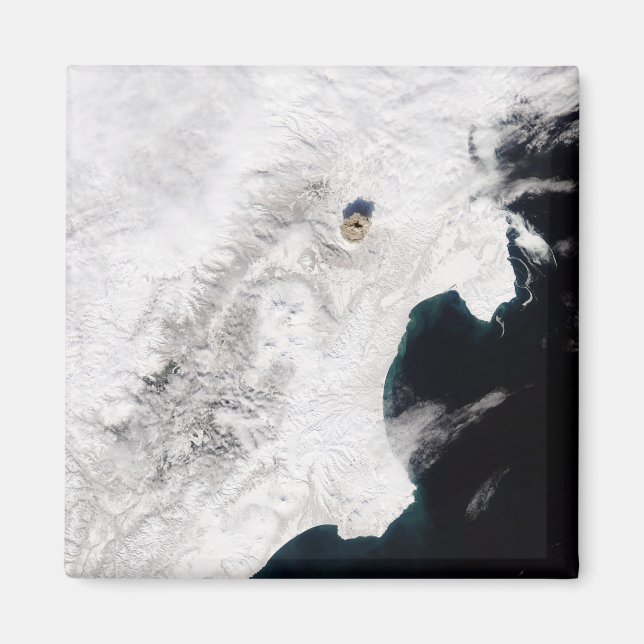 The Shiveluch Volcano in Kamchatka Krai, Russia Magnet (Front)