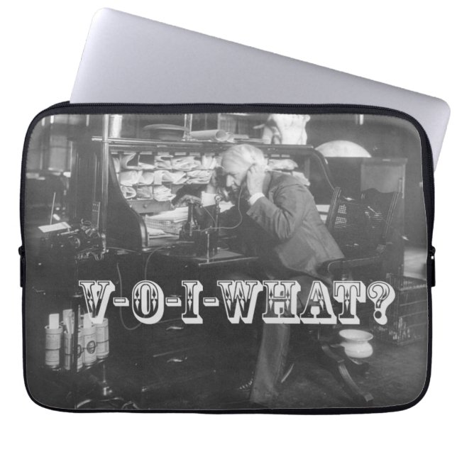 The Shocking Introduction of VoIP Telephone Laptop Sleeve (Front)