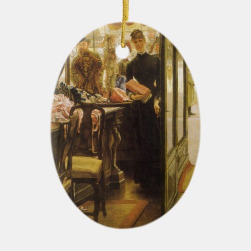 The Shop Girl by James Tissot Victorian Fine Art Ceramic Ornament