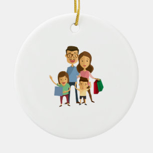 The Shopper Family Ceramic Ornament