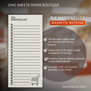 The Shopping List Magnetic Notepad