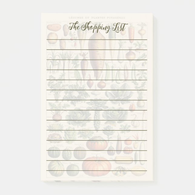 The Shopping List Post-it® Notes (Front)