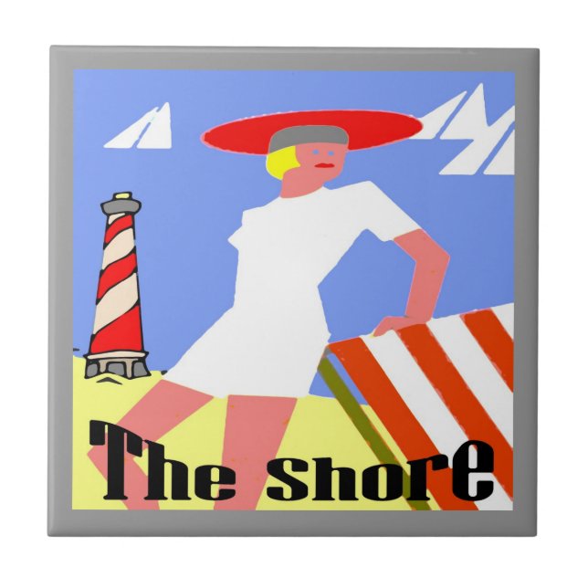 The Shore, Gal at Lighthouse Tile (Front)