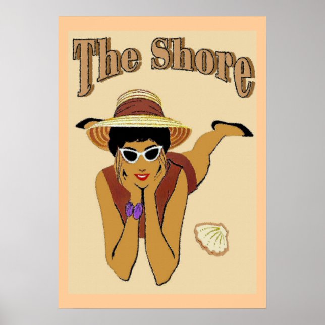 The Shore, Lady on Beach Poster (Front)