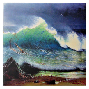 The Shore of the Turquoise Sea Ceramic Tile