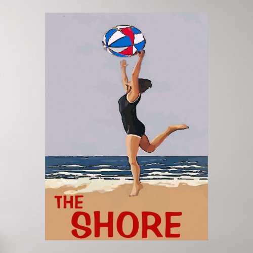 The Shore Vintage Style Poster