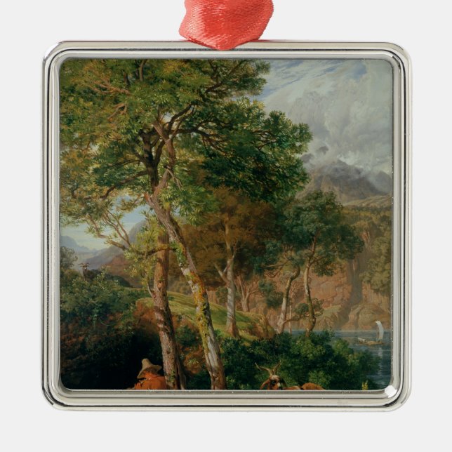 The Shores of Lake Lecco Metal Ornament (Front)