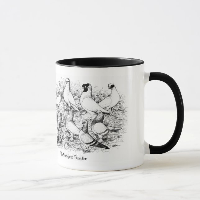 The Short-faced Tumbler Pigeons Mug (Right)