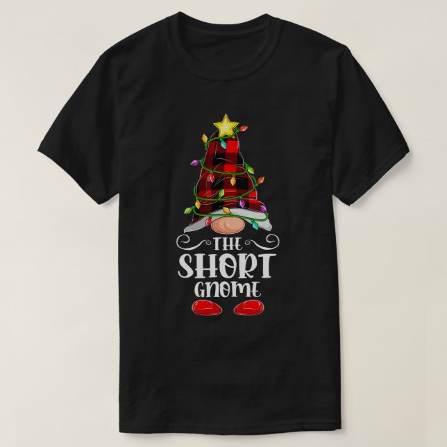 The Short Gnome  Matching Family Group Christmas P T-Shirt (Design Front)