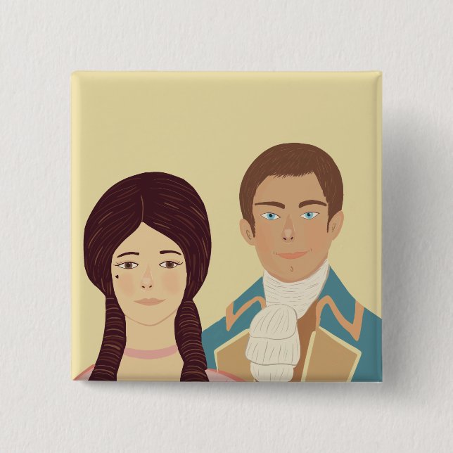 The Short Kind and Queen Button (Front)