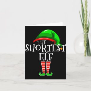 The Shortest Elf Family Matching Group Christmas G Card