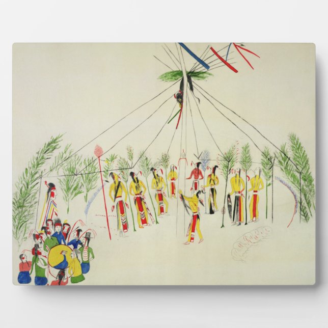 The Shoshone Sun Dance (pigment on muslin) Plaque (Front)