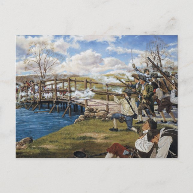 The Shot Heard 'Round the World Battle of Concord Postcard (Front)