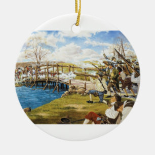 The Shot Heard 'Round the World Domenick D'Andrea Ceramic Ornament