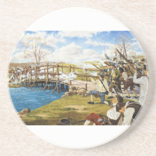 The Shot Heard 'Round the World Domenick D'Andrea Sandstone Coaster