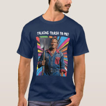 The Shovel Man. Bright text. 1 line. Customizable