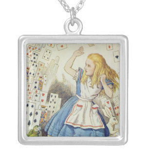 The Shower of Cards Silver Plated Necklace
