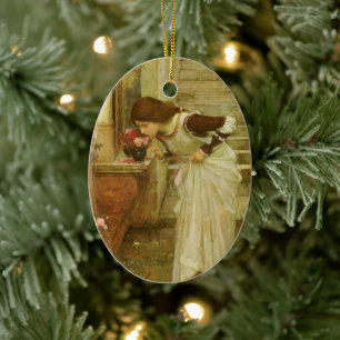 The Shrine by John William Waterhouse Ceramic Ornament