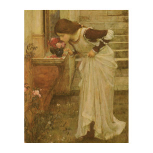 The Shrine by John William Waterhouse Wood Wall Art