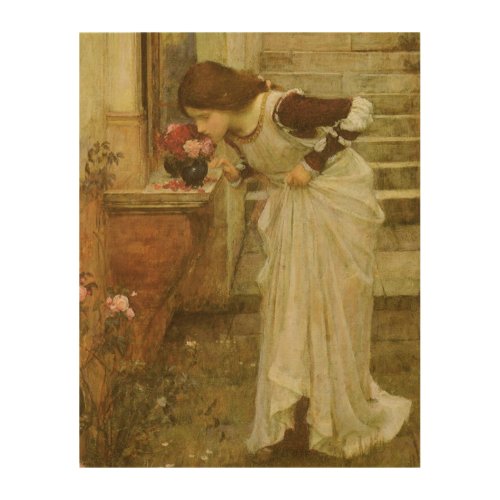 The Shrine by John William Waterhouse Wood Wall Art